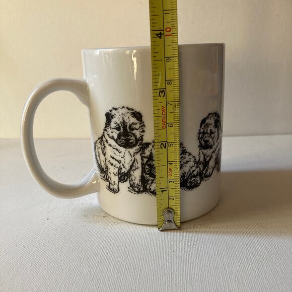 CHOW PUPPIES Mug Vintage 1988 CINDY FARMER Hand Decorated Porcelain ROSALINDE - Picture 7 of 8